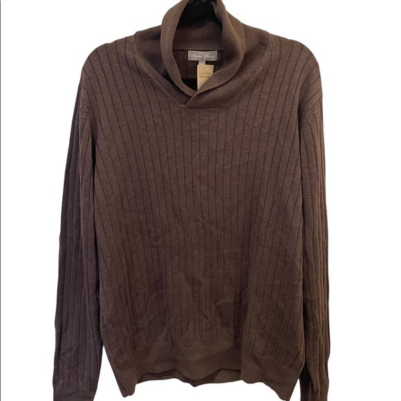 NWT Toscano Firenze Men Large Merino Wool Sweater $162 - Picture 1 of 7